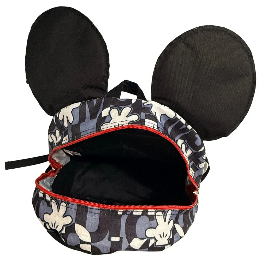 Disney Unisex Mickey Mouse 3D Ears Backpack OS Red Black‎ Grey Canvas Travel